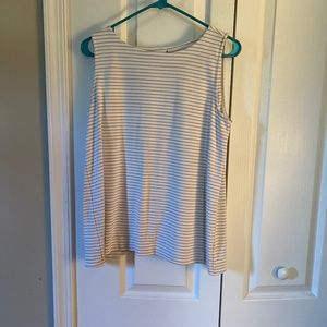Striped LOFT top with button accents